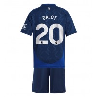 Fotbalové Dres Manchester United Diogo Dalot #20 Dětské Venkovní 2024-25 Krátký Rukáv (+ trenýrky)